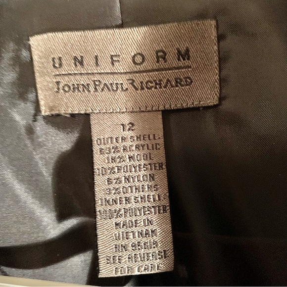 Skirt Suit Tweed Fringe Set Black/White (Jacket Sz 12, Skirt Sz 8) John … - Picture 12 of 15